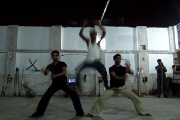 Feuershow in Indien